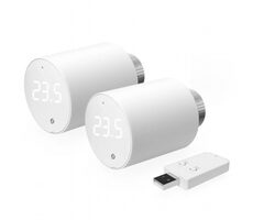 Shelly Blu TRV termostatická hlavica (2ks) + Blu Gateway Gen. 3 biela / 2x Chytrá termostatická hlavica + BT Gateway