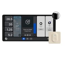 Shelly Wall Display X2 strieborná + Blu H&T / Inteligentný ovládací panel s Wi-Fi a Bluetooth + senzor teploty a vlhkosti