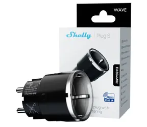 Shelly Wave Plug S LR Čierna / inteligentná zásuvka s meraním spotreby / Z-Wave
