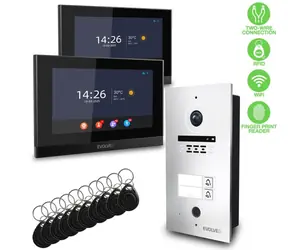 Evolveo DoorPhone ID-2 / 2-drôtový videotelefón pre dva byty s RFID / odtlačkom prsta a podporou ONVIF kamier