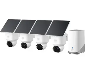 Anker Eufy E42 biela / HomeBase 3 + 4X IP kamera so solárnym nabíjaním / 360° / nočné videnie / microSD / Wi-Fi / 4k