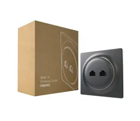 Fibaro Walli N Ethernet Outlet FGWEEU-021-8 / Ethernetová zásuvka RJ45 sivá