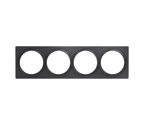 Fibaro Walli Quadruple Cover Plate FG-Wx-PP-0009-8 / Štvorrámik pre vypínače Walli šedá