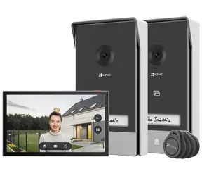 Ezviz HP7 2-Entry Kit čierno-strieborná / Wi-Fi/ 2K / 7" dotykový monitor / 2x zvonček / IP65