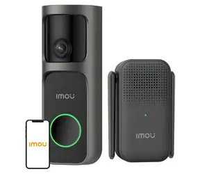 Rozbalené - IMOU Doorbell 3 Kit čierna / Videozvonček / 4MP / Wi-Fi / 5000mAh batéria / rozbalené