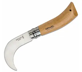 Opinel 10 záhradnícky nôž na prerezávanie 10 cm / zatváracia / zahnutá čepeľ / drevená rukoväť