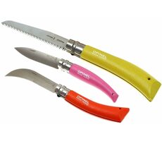 Opinel záhradnícky 3 dielny set 2 nože a pílka / drevený box