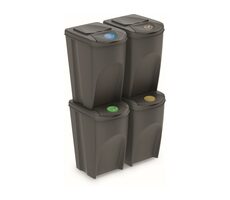 Prosperplast SORTIBOX 4 x 35 l šedá / Odpadkový kôš 