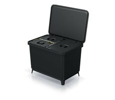 Prosperplast SYSTEMA 1x23l + 2x10l čierna / Odpadkový kôš 