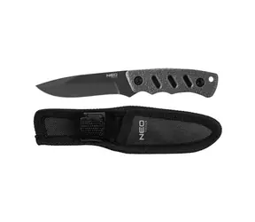 Neo Tools 63-106 / Full-tang nôž / nerezová oceľ / 165mm / 94mm / pogumovaná rukoväť / nylonové púzdro / dopredaj