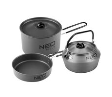 Neo Tools 63-145 šedá / Sada riadu 3v1 / hliník / hrniec / panvica / kanvica