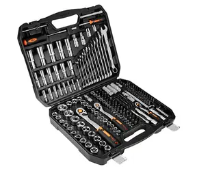 Neo Tools 10-076 / Sada nástrčných hlavíc / chróm-vanádiová oceľ / praktický kufrík