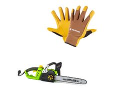 Fieldmann FZP 2025-E + FZO 7011 / Elektrická reťazová píla + rukavice / 2400W / 16"/405?mm
