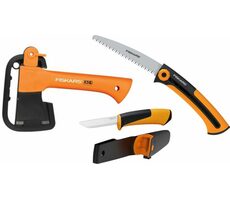 Fiskars 1057912 kempingový set/sekera X5 + pílka SW73 + nôž Hardware