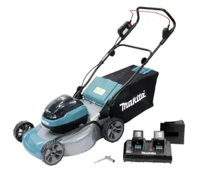 Makita DLM466PT2 / Aku Kosačka na trávu / 2 x 18V / záber 46 cm / kôš 60 l / 2x 5.0 Ah