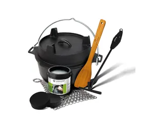 Outdoorchef Liatinový hrniec s príslušenstvom Dutch Oven No. 04/3.8L