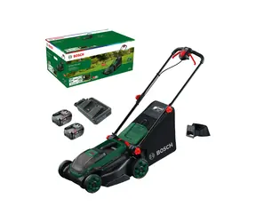 BOSCH Rotak 18V2-38 / Aku kosačka na trávu / 18V / Šírka záberu 38 cm / Kôš 40 L / 2x 4.0 Ah