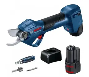 BOSCH Pro Pruner Professional / Akumulátorové nožnice na vetvy / 2x 3.0 Ah / nabíjačka