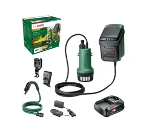 BOSCH GardenPump 18V-2000/ Záhradné aku čerpadlo / 1x aku 2.5 Ah Li- ION / nabíjačka