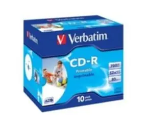 Verbatim 10ks CD- R 700MB 52x (Wide Printable) / JewelCase