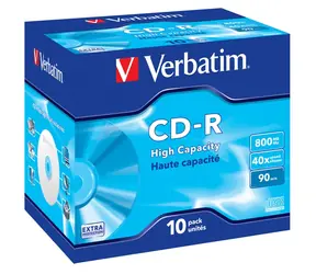 VERBATIM CD-R90 800MB EP/DL/40x/90min/jewel/10pack