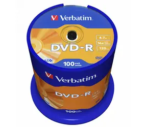 Verbatim 100ks DVD-R 4.7GB 16x / Spindl