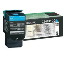 Lexmark C544 originálny toner azúrová / C544X1CG