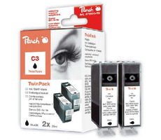 Peach C3 alternatívna atramentová kazeta pre Canon BJC-3000 / BJC-6000 / TwinPack / čierna