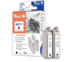 Peach T0711H alternatívny cartridge / 2x7.4 ml / Čierna