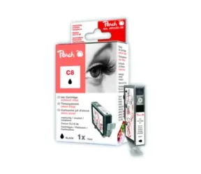 Peach C8 (CLI-8) alternatívny cartridge bez chipu / 13 ml / čierna