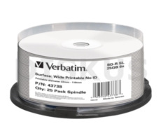 Verbatim 25ks Blu-Ray BD-R / 25GB / 6x / Printable / Spindl