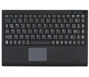 Keysonic ACK-540U+ / DE / Mini-Keyboard / Touchpad / USB / čierna