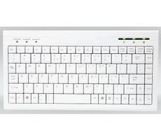 AMEI Klávesnica AM-K2001W / CZ / Slim Mini Multimedia / Biela / USB