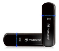 Transcend JetFlash V600 8 GB čierno-zelený / Flash Disk / USB 2.0