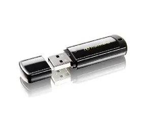 Transcend JetFlash 350 64GB čierna / Flash Disk / USB 2.0