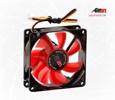 AIREN FAN RedWings80 LED ventilátor / svietiaci / 80 x 80 x 25mm / 14.9dBA / červená