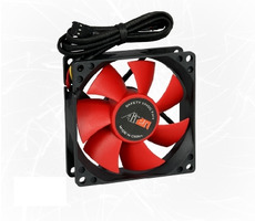 AIREN FAN RedWings80 TC ventilátor / tepelná regulácia otáčok / 80 x 80 x 25mm / 19dBA / červená