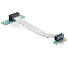 DeLock Riser card PCI Express x1 / flexibilný kábel / vkladanie vľavo