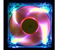 AeroCool AeroFans UV LED modro-oranžová / 80mm / ventilátor / 80X80X25mm