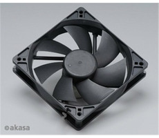 AKASA DFS122512L / ventilátor 120mm / guličkové ložisko / čierny / OEM