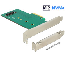DeLock PCI Express x4 Karta > 1 x internal NVMe M.2 Key M 110 mm - Low Profile Form Factor