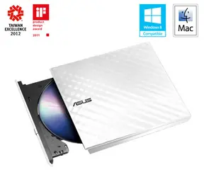 Asus SDRW-08D2S-U LITE (retail) biela / DVD±RW ext. napaľovačka / slim / USB 2.0