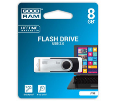 GOODRAM UTS2 8GB čierna / Flash disk / USB 2.0 / čítanie: 20MBs / zápis: 5MBs