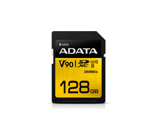 ADATA Premier One SDXC karta 128 GB/UHS-II U3 Class 10/R: 290 MB/s/W: 260 MB/s