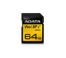 ADATA Premier One SDXC karta 64 GB/UHS-II U3 Class 10/ R: 290 MB/s/W: 260 MB/s