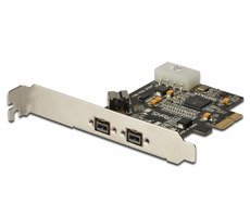 Digitus IEEE 1394b Interface Card / PCIexpress / 3 Port / 2x9-Pin Extern+1x9-Pin Intern XIO2213B chipset