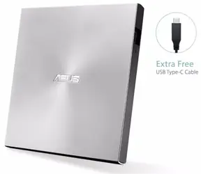 Asus SDRW-08U9M-U strieborná / slim / USB 2.0 / USB-C