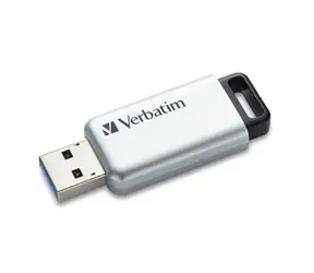 Verbatim Secure Pro 64GB strieborná / Flash disk / USB 3.0 / čítanie: až 35 MBs / zápis: až 100 MBs
