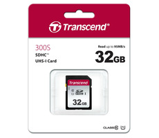 Transcend 300S SDHC 32GB / UHS-I / U1 / R: 95MBs / W: 25MBs