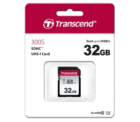 Transcend 300S SDHC 32GB / UHS-I / U1 / R: 95MBs / W: 25MBs